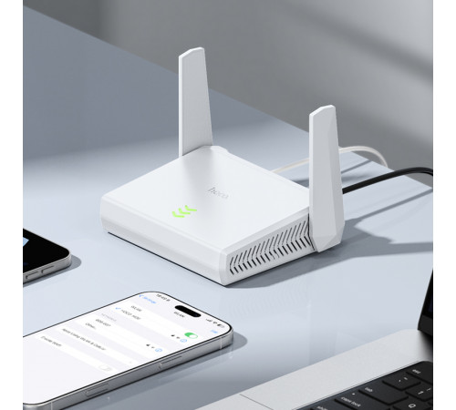 Маршрутизатор HOCO HI36 WiFi4 wireless router White (6942007669580)