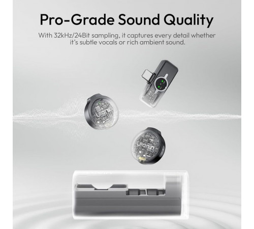 Бездротова мікрофонна система Ulanzi A21 Wireless Microphone, dual-mic, (Type C) Black (A053)