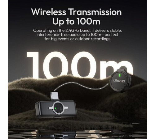 Бездротова мікрофонна система Ulanzi A21 Wireless Microphone, dual-mic, (Type C) Black (A053)