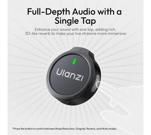 Бездротова мікрофонна система Ulanzi A21 Wireless Microphone, dual-mic, (Type C) Black (A053)