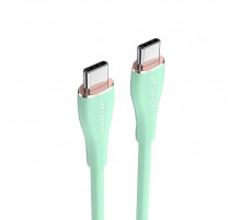 Кабель Vention USB 2.0 C Male to C Male 5A Cable 1M Light Green Silicone Type (TAWGF) (TAWGF)
