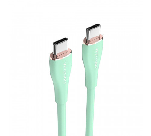 Кабель Vention USB 2.0 C Male to C Male 5A Cable 1M Light Green Silicone Type (TAWGF) (TAWGF)