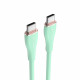 Кабель Vention USB 2.0 C Male to C Male 5A Cable 1M Light Green Silicone Type (TAWGF) (TAWGF)