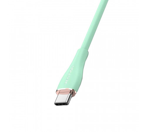 Кабель Vention USB 2.0 C Male to C Male 5A Cable 1M Light Green Silicone Type (TAWGF) (TAWGF)