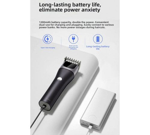 Машинка для стрижки Xiaomi DOCO Electric Hair Clipper · Black Knife Turbo Edition Metallic Deep Blue (HC002)