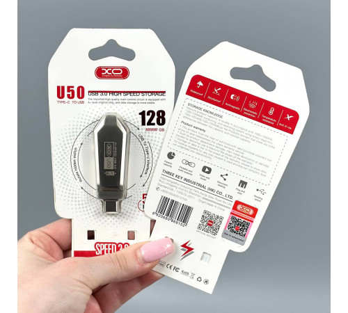 USB флеш XO U50 128Gb USB3.0+Type-C Швидкісна