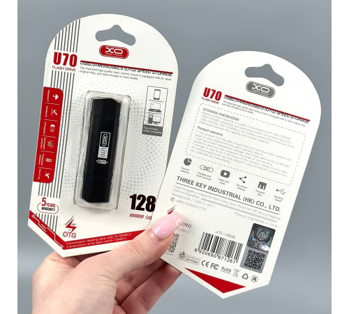 USB флеш XO U70 OTG 128Gb USB2.0+Micro