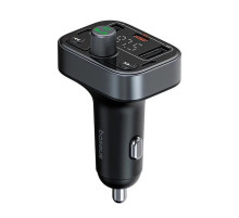 АЗП з FM-модулятором Baseus S-09 Pro Series Car FM Transmitter Cluster Black (C10762200113-00)
