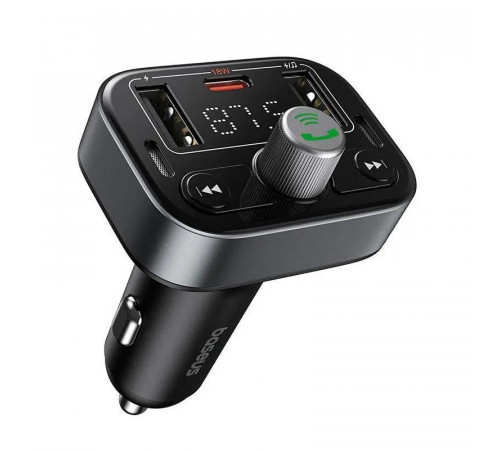 АЗП з FM-модулятором Baseus S-09 Pro Series Car FM Transmitter Cluster Black (C10762200113-00)