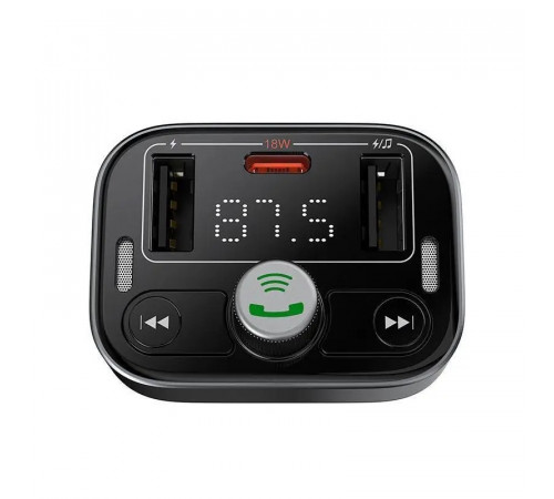 АЗП з FM-модулятором Baseus S-09 Pro Series Car FM Transmitter Cluster Black (C10762200113-00)