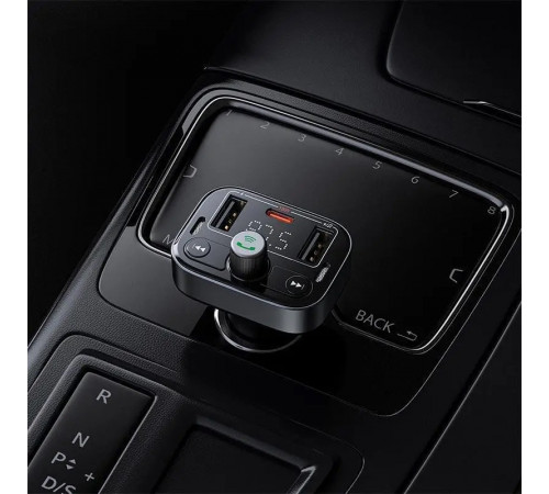 АЗП з FM-модулятором Baseus S-09 Pro Series Car FM Transmitter Cluster Black (C10762200113-00)