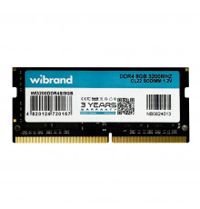 Оперативная память DDR4 Wibrand 8GB 3200MHz CL22 SODIMM (WI3200DDR4S/8GB)
