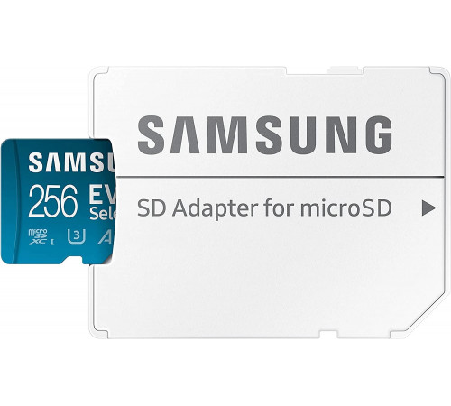 Карта пам'яті microSDXC (UHS-І U3) Samsung EVO Select 256Gb class 10 A2 V30 (R130MB/s, W30MB/s) (adapter SD) (MB-ME256KA/EU)