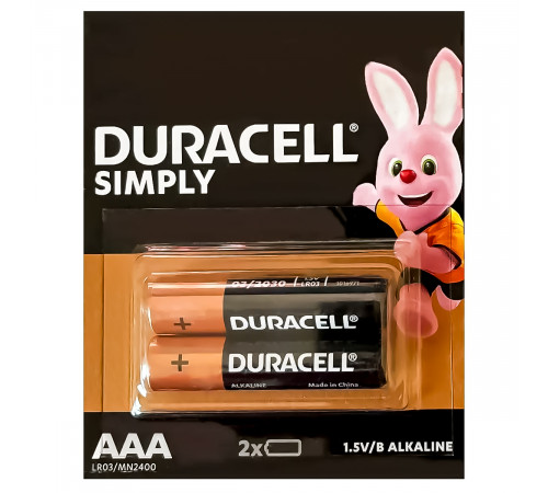 Батарейка DURACELL LR03 (АAA) MN2400 1x2 шт (157185)