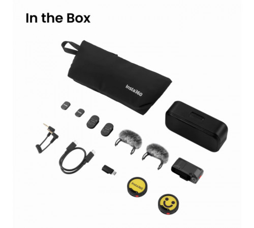 Мікрофонна радіосистема Insta360 Mic Pro (2TX+1RX) (6942590200771)