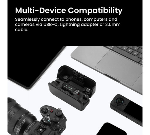 Бездротова мікрофонна система Insta360 Mic Pro (2TX+1RX) (6942590200771)
