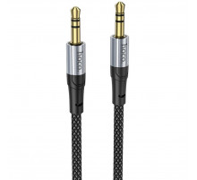 Аудiокабель HOCO UPA26 3.5mm male to 3.5mm male, nylon braid, 1m, Black (6942007608800)