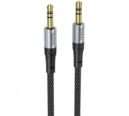 Аудiокабель HOCO UPA26 3.5mm male to 3.5mm male, nylon braid, 1m, Black (6942007608800)