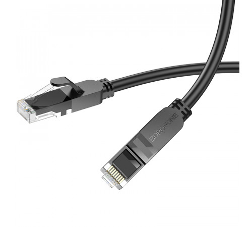 Кабель мережевий патч-корд для інтернету Borofone BUS01 Category 6 Gigabit 1m