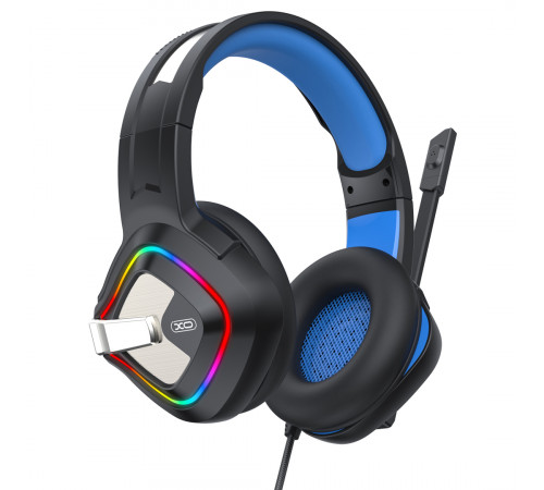 Навушники XO GE-08 Static RGB Long Game USB+Dual 3.5mm з мікрофоном