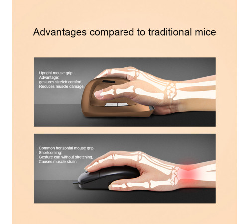 Мишка бездротова вертикальна JEQANG JW-583 2.4G