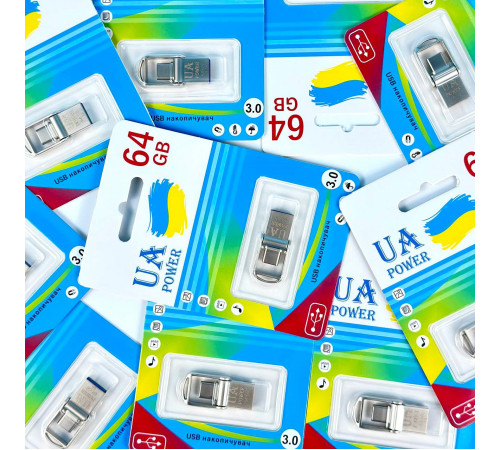 USB флеш UA Power 64Gb Metal USB3.0+Type-C Швидкісна