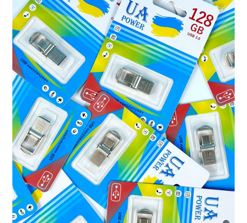 USB флеш UA Power 128Gb Metal USB3.0+Type-C Швидкісна