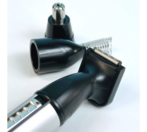 Чоловічий набір Geemy GM-3107 3в1 з 3 насадками (машинка для стрижки, тример для носа та вух, бритва)