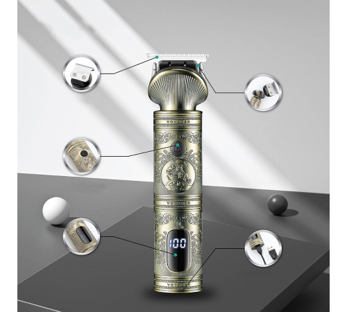 Чоловічий набір VGR V-106 Profession 6в1 (машинка для стрижки, триммер для носа, бритва)