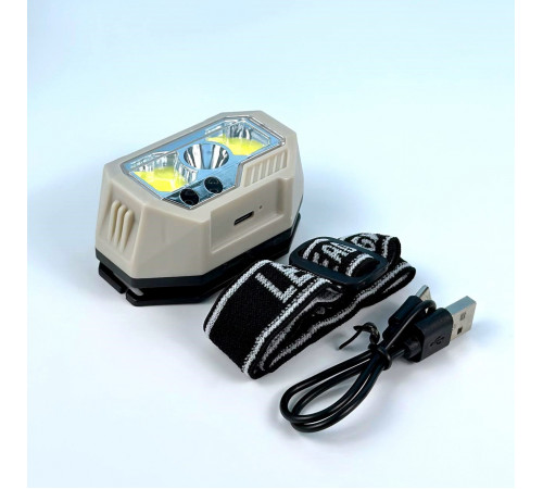 Ліхтар налобний SH-S31 Red light (XPE+COB, Motion Sensor, вбудований акумулятор, Type-C)