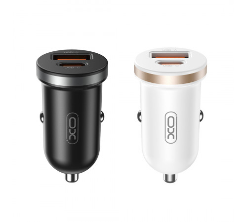 Автомобільний зарядний пристрій XO CC56 mini PD30W+QC30W