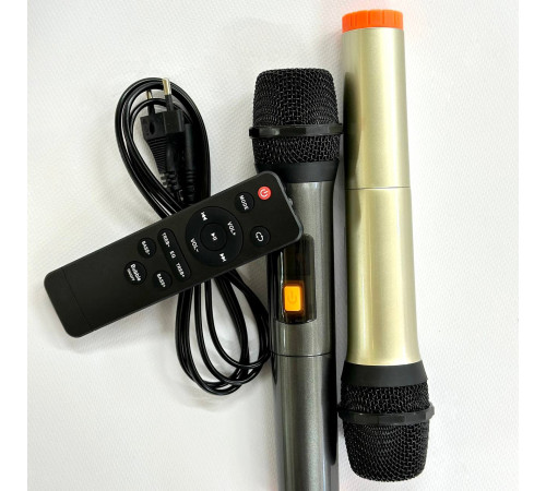 УЦІНКА Колонка VIP JT-1210 з RGB-підсвічуванням та 2-ма мікрофонами (40,5*40,2*109,5 см) (тріщина на верхній частині)