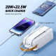 УМБ Power Bank Remax RPP-565 Lesu II Series 60000mAh PD20W+QC22.5W (with cable Type-C+Lightning)