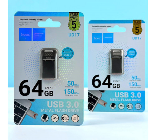 USB флеш Hoco UD17 64GB Smart Type-C USB3.0 Швидкісна