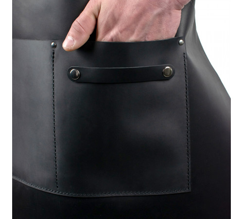 Шкіряний фартух Daddy Smoke чорний