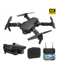 Квадрокоптер E88 PRO Black - дрон з HD камерою, FPV 1 камери Кейсе 2 аккумулятори (36)