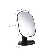 Дзеркало для макіяжу, що обертається на 180 градусів, з 20 світлодіодним, (36)