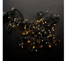 Гирлянда RD-7129 внутр. 100LED 9м Провод-Чёрный, Цвет ламп-Теплый [602] (100 шт/ящ)