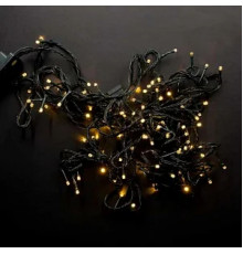 Гирлянда RD-7129 внутр. 100LED 9м Провод-Чёрный, Цвет ламп-Теплый [602] (100 шт/ящ)