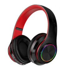 Бездротові навушники з мікрофоном, підтримкою TF-карти та Led-підсвічуванням B39 Black+Red (60)