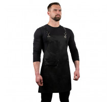 Поварский фартук Daddy Smoke из ткани черный