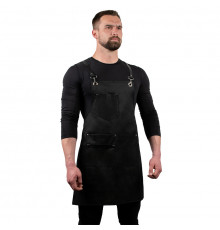 Поварский фартук Daddy Smoke из ткани черный