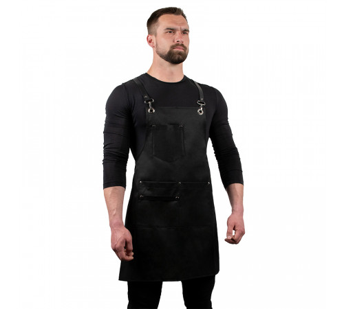 Кухарський фартух Daddy Smoke із тканини чорний