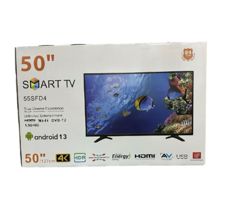 Телевизор  TV 50    DN4  DVB-T2  4K ,  Smart, Android 13.0 (AOSP), 1G+8G, Dolby   E-SHARE;
