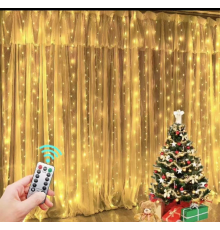 4574- код 2025року ШТОРА Гірлянда ТЕПЛА 200 лід 3M*2 USB+  120-30 (100)