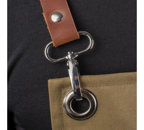 Кухарський фартух Daddy Smoke із тканини бежевий