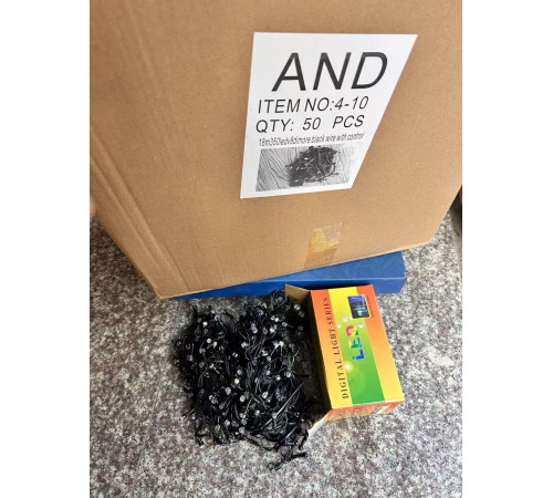 4480 2025 Чорний Провід Гірлянда 18m 350 led MIX v8dimor r black with 4-10 (50)