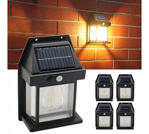 Лампа з датчиком руху 3 режими освітлення для саду, двору SOLAR WALL LAMP Kt-888 (100) (80)