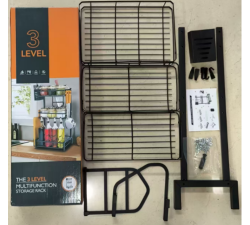 Кухонний Стелаж -Сушарка Для Посуду Органайзер kitchen shelf 60*30см 228 3 полиці (12)