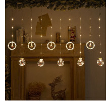 Гірлянда Штора 10 ТЕПЛИЙ КОЛІР Usb ВЕСЮЛЬКИ SF-50 код 3602 (50)